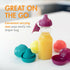 4 4 Boon Snug Sip Universal Water and Juice Silicone Bottle Toppers - Soft Spout Conversion Caps with Spill Proof
