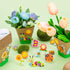 30 Pack 120 30 Ayfjovs Garden Paper Pot Craft Kit, Square Paper Peat Pots with PCS Adhesive Foam Stickers and PCS