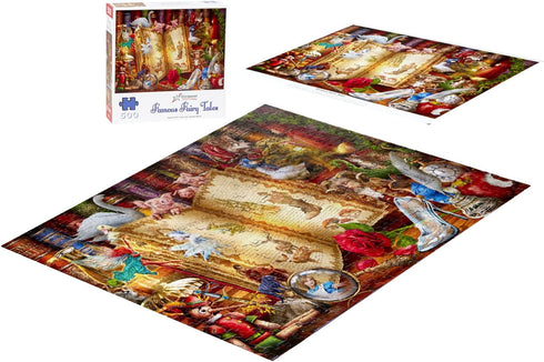 Vermont Christmas Company Famous Fairy Tales Jigsaw Puzzle 500 Piece