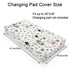 Baby Spring Woodland Animals Changing Pad Cover Sheets for Boy Girl 32''x16'' Bear Deer Bunny Birds Trees Flower Leaves Unisex Fitted Changing Table Covers Soft Breathable Diaper Change Table Mats