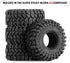 INJORA 1.0 Tires - 58 * 24mm All Terrain Super King Trekker Soft Sticky Tires for TRX4M 1/18 1/24 RC Crawler