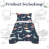 Set 4 Set Toddler Bedding for Boys, Piece Toddler Boy Bedding, Super Soft Crib Comforter Includes Comforter, Flat