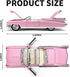 RZAPE 1/24 4-7Pink Toy Car Models Diecast Cars Eldorado Metal Model Cars Carros De Coleccion,Model Car Kits for Adults