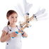 Hape Three Experiment Kit - Junior Inventor Kids Physics Mechanical Crane, Grabber & Climbing Frog Play Set