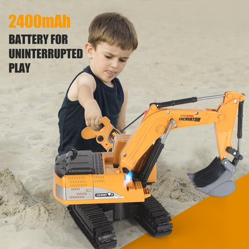 3 4 5 6 7 8 Jiakora Remote Control Excavator Toys for Boys, RC Excavator Toy for Boys Year Old Kids Christmas Birthday