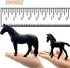 Gemini&Genius Horses Toy for Kids, Farm Horse Animal Playset with Stallion and Horse Cub Family Action Figures