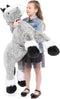 Tezituor 47 Inch Giant Horse Stuffed Animal Plush Toy - Realistic 4ft Long Pillow