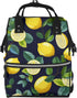 DWVTSLH Lemon fruit Diaper Bag Backpack Multifunction Nappy Bags Waterproof Mummy Backpack Large