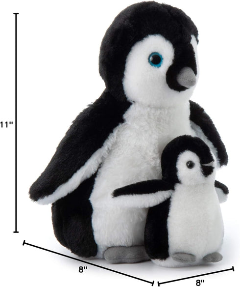 The Petting Zoo Softee Penguin Stuffed Animals, Mom and Baby, 12 inches, Gifts for Kids