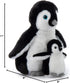 The Petting Zoo Softee Penguin Stuffed Animals, Mom and Baby, 12 inches, Gifts for Kids