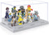 Mlikero 2 Pack Display Case for Minifigures - Clear Dustproof Acrylic Storage Box with 3 Movable Steps, Gray