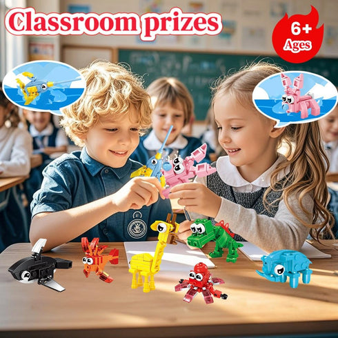 VEMBAP 24 Pack Set, Party Favors for Kids, Mini Animal Building Blocks Classroom Gifts for Students, STEM Toys