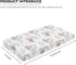QINBEIDU 28"x52" Teddy Bears Fitted Crib Sheet Watercolor Moon Star Clouds Standard Crib Mattress Fitted Sheet Grey