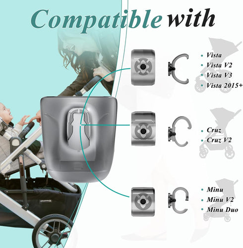 V2/Vista V3/Cruz/Cruz V2/Minu/Minu V2/Minu 1Pack Stroller Cup Holder Fits for UPPAbaby Vista/Vista Duo, Securely Hold