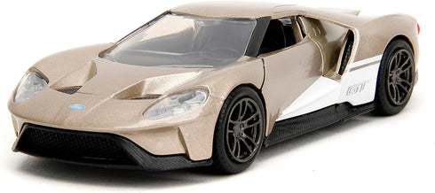 Pink Slips 1:32 W1 2017 Ford GT Die-Cast Car, Toys for Kids and Adults, Metallic Gold