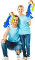 Water Guns for Kids, Summer Soaker Squirt Guns, Outdoor Toy for Ages 3 and Up, 2 Pack (1000cc Blue)