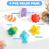 6 JOYIN Pcs Sea Animal Bath Toys, Sealed & No-Hole & Mold Free Bathtub Toys for Kids, Non-Toxic & Soft Water Vehicles