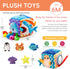 6-12 5 6 1-3 SAIMAND Baby Toys MonthsMystery Soft Box with Plush Marine Animals,Rattle,Crinkle Paper & MirrorMontessori