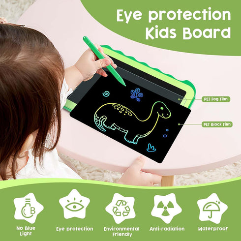 LCD Writing Tablet for Kids, Colorful Drawing Board, Educational Doodle Pad Dinosaur Toys for Ages 2-8