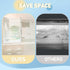 Hushee 12 7.87 4.72 0.67 Pcs Clear Flat Breast Milk Freezer Storage Organizer Space Saving Breastmilk Storage