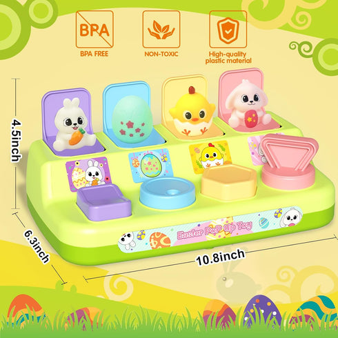Age18 Letapapa Interactive Pop Up Toys for Toddlers, Toddler Easter Toys Easter Basket Stuffers, Montessori Cause