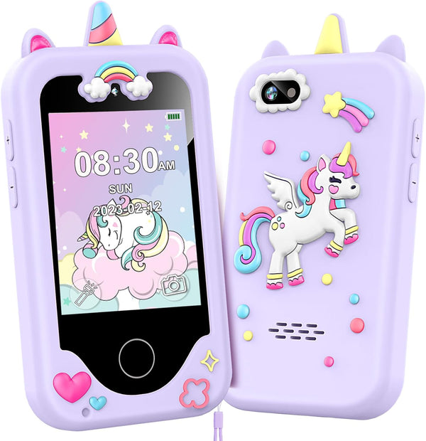 Kids Smart Phone for Girls, Christmas Birthday Gifts for Girls Age 3-10, 2.8" Touchscreen Toddler Learning Play Toy