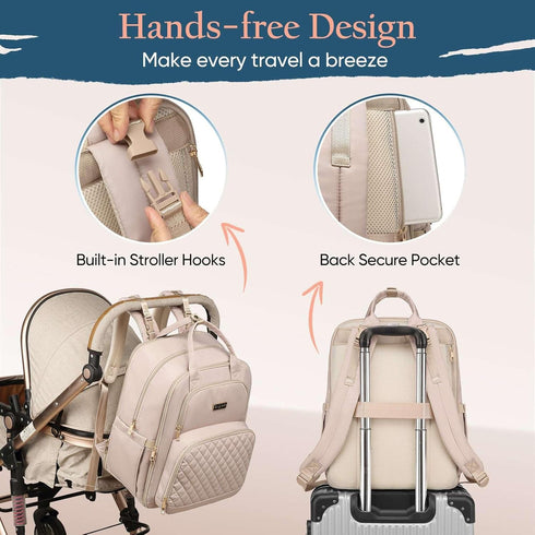 Backpack 2 30L-38L) Backpack Qualyphant Diaper Bag - Extra Large Diaper Bag for Kids Twins (Expandable - Cute Travel