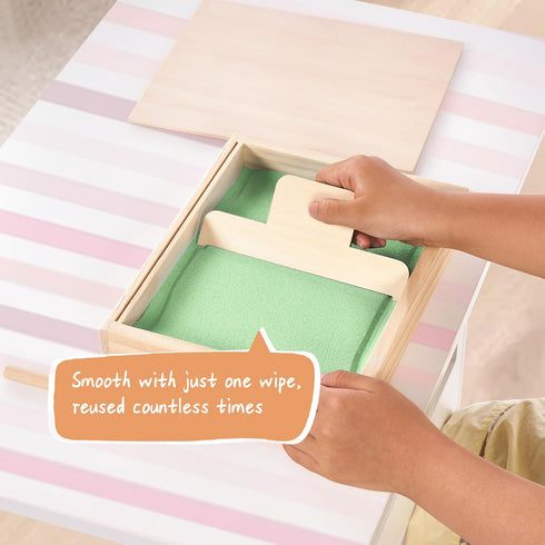 Montessori Sand Tray for Kids,Writing Play Sand Tray with Lid for Classroom Practice Writing Letters and Numbers