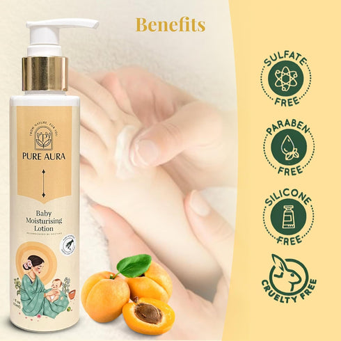 PURE AURA 30 Babys Sunshine Shield Duo | Ayurvedic Baby Sunscreen SPF & Baby Lotion | Natural Sun Protection & Calming