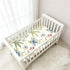 CZXW 52" 28" Botanical Wildflowers Crib Sheets Fitted x Natural Cotton Soft & Breathable for Baby Crib Mattress
