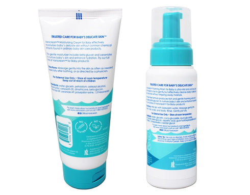Set, (1) 6 (1) 8 Set Vanicream Baby Care Moisturizing Cream for Baby Ounce, & Foaming Wash for Baby Ounce