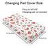 Watercolor Watermelon Changing Pad Covers Watermelon Leaves Diaper Changing Table Cover Sheet for Boy Girl Tropical Summer Fruits Soft Breathable Stretch Fitted Baby Changing Table Pad Mats 32''x16''