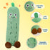 16" PEACH CAT Pickle Stuffed Animal Cute Cucumber Plush Pillow Soft Plant Plushies Toys Gifts for Kids Green