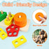 PEBIRA Montessori Toys for Toddlers - Wooden Sorting & Stacking Toys for 1 to 3-Year-Old Boys Girls