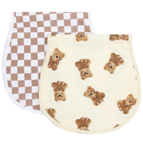 LifeTree Muslin Baby Burp Cloths - 2 Pack 70% Viscose from Bamboo