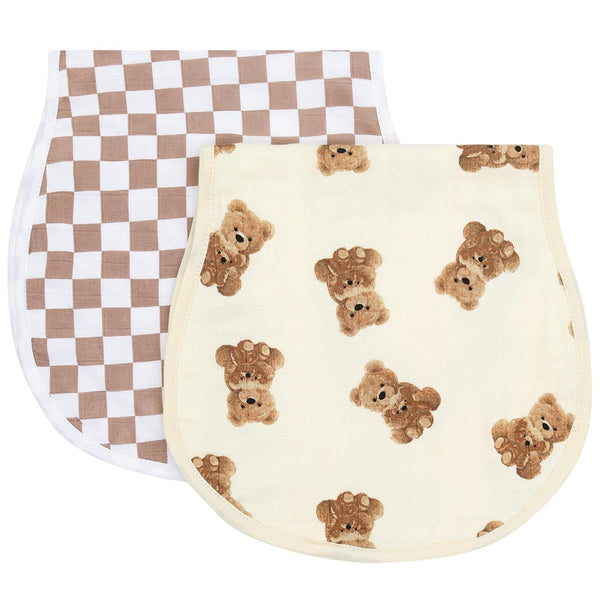 LifeTree Muslin Baby Burp Cloths - 2 Pack 70% Viscose from Bamboo