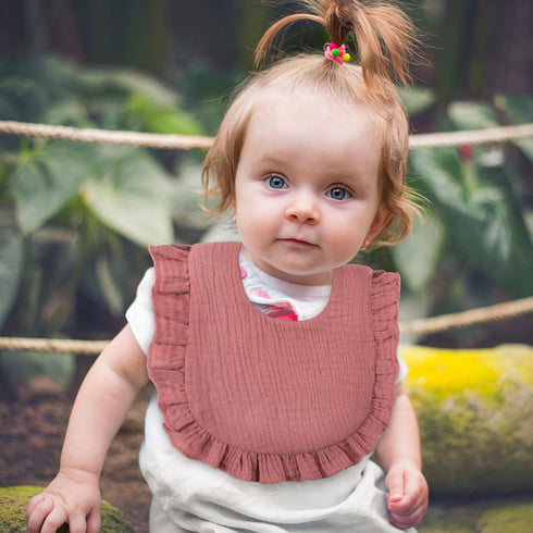Muslin Cotton Baby Bibs for Teething - Unisex Drool Protection