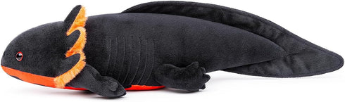 ZHONGXIN MADE Axolotl Plush - Black 18" Realistic Stuffed Animal, Cute Ambystoma Plush Toy for Kids
