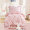 HOMBYS 4 Pieces Pink Princess Toddler Bedding Set for Girls Kids, Ultra