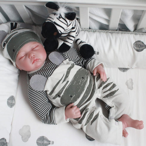 CHAREX 22 Inch Sleeping Reborn Baby Boy Doll, Lifelike Realistic Weighted Newborn, Christmas Gift for Kids Age 3+