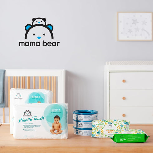 180 Count (9 Packs 20) Amazon Brand - Mama Bear Baby Hand & Face Wipes, Unscented, Fragrance Free, Cleansing