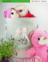 LANGYASHAN Canvas Laundry Basket Collapsible Organizer Storage Hamper for Boys Girls Toy Bins Gift Baskets (Pink Lace)