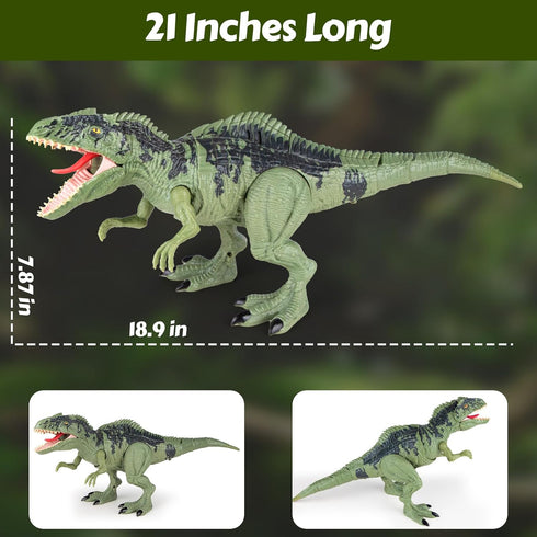 3-8, Covsen Giganotosaurus Dinosaur Toys for Kids Ages Action Figure with Roaring Sound, Lights & Attack Motion