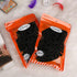Black Seamless Hair Ties - Cotton Hair Bands, Tiny Elastics Ponytail Holders for Toddlers, 1 Inch, Black