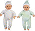 Melissa & Doug Mine to Love Twins Sebastian & Sofia 15” Baby Dolls with Rompers, Caps, Pacifiers, Medium Skin-Tone