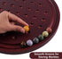 12.6 Inches Set 36 HOROW Large Marble Solitaire Board Game Wooden Classic Natural Stone Marbles Solitaire Game