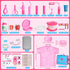 3-5 4 ULOVEME Pink Doctor Kit for Toddlers with Costume - Dentist Kit for Kids with Teeth Model /Removable Teeth