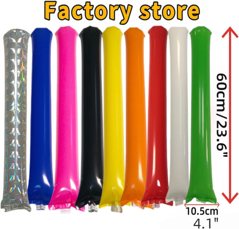 ROSEBB 40pcs Round headTeam Spirit Boom Sticks Thunder Sticks Cheering Sticks Team Spirit Plastic Cheerleading Spirit