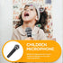 NUOBESTY Pretend Microphone for Kids - Black Plastic Karaoke Music Toy for Birthday Party Favors