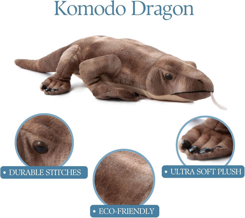 20 inches The Petting Zoo Komodo Dragon Stuffed Animal, Gifts for Kids, Wild Onez Zoo Animals, Komodo Dragon Plush Toy